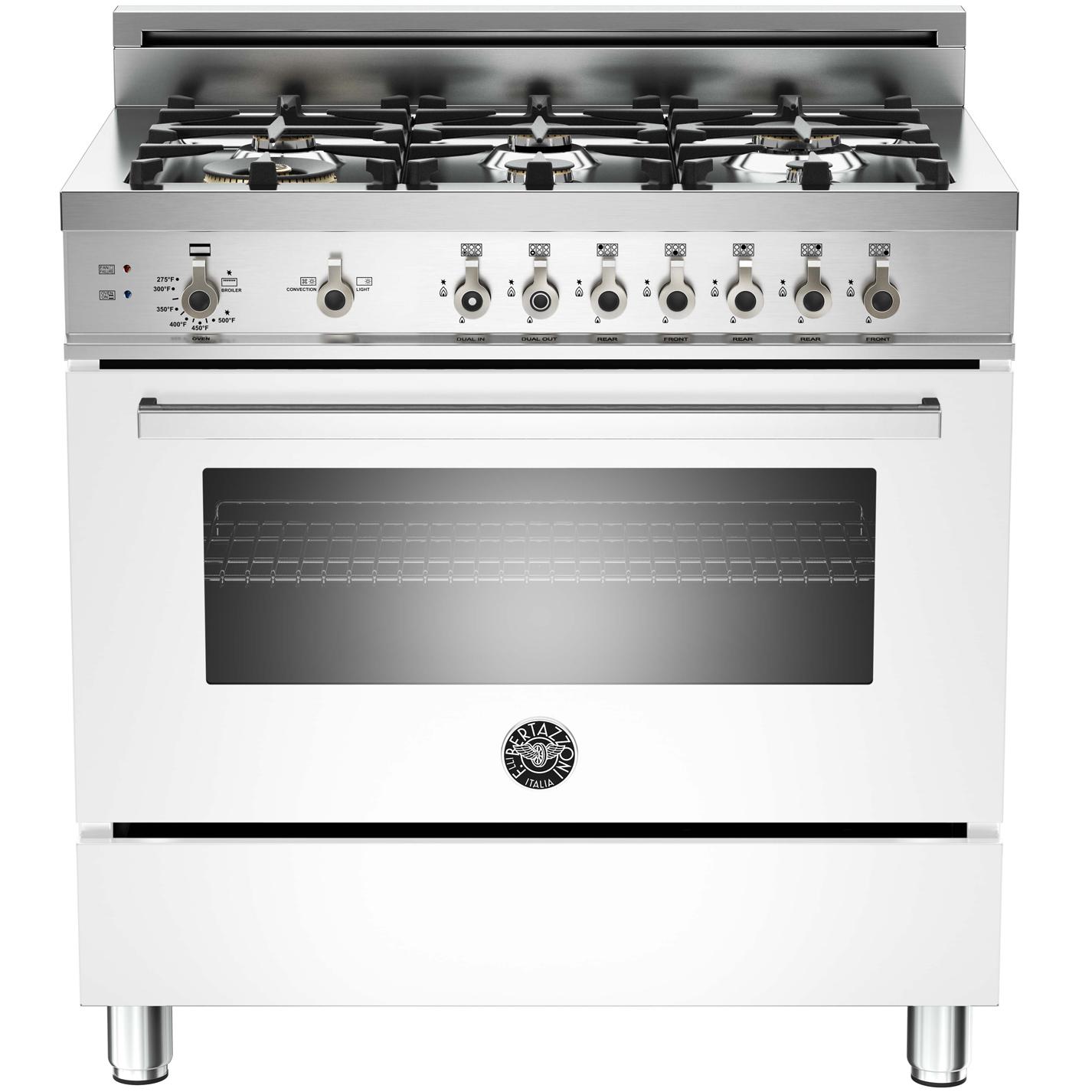 Bertazzoni 36-inch Freestanding Gas Range with Convection Oven PRO36 6