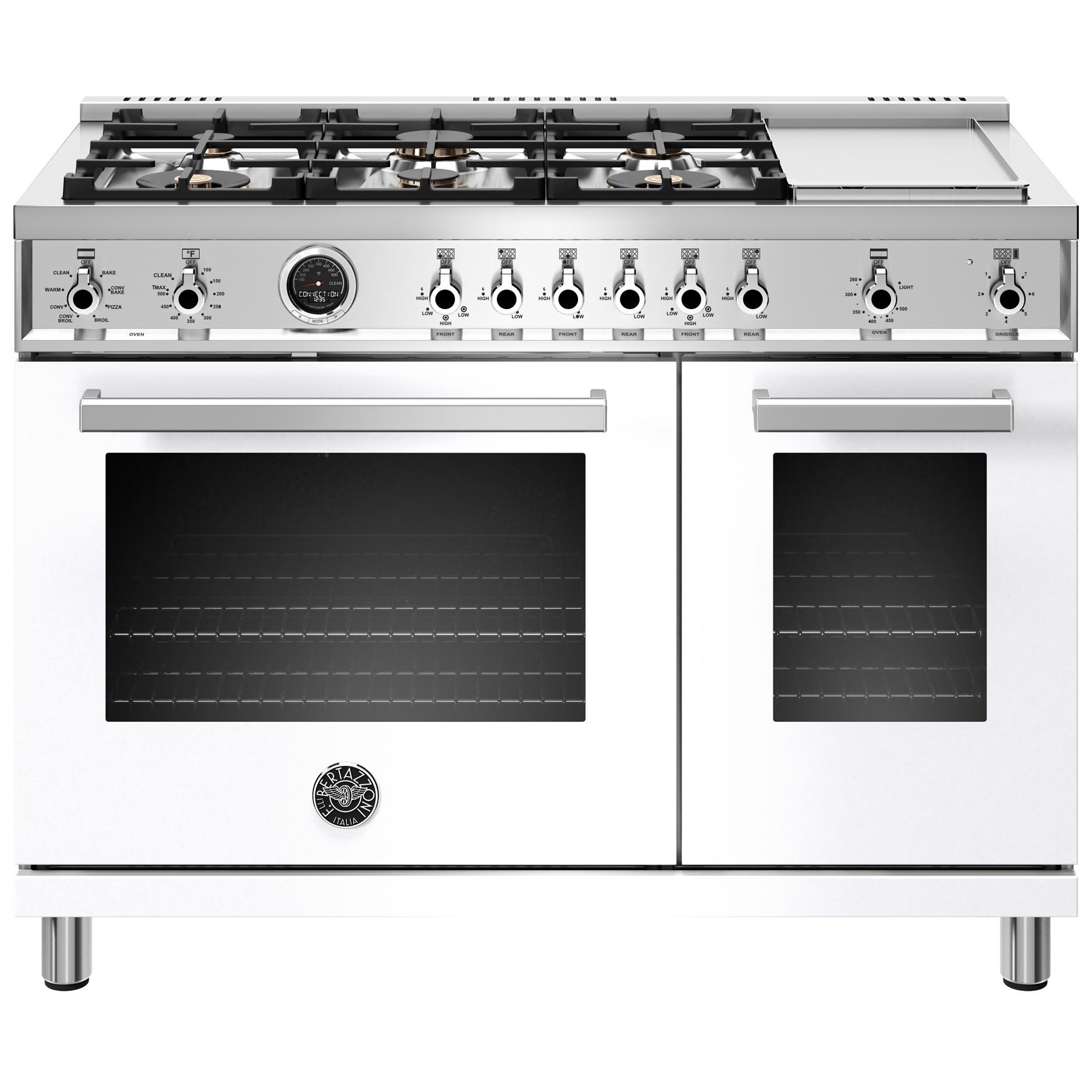 Bertazzoni 48-inch Freestanding Dual-Fuel Range with Convection PROF48