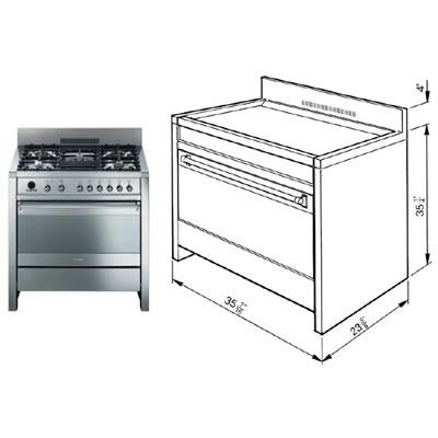 Smeg Ranges Dual Fuel A1XU6 IMAGE 2