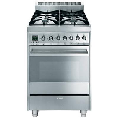 Smeg 24 inch Freestanding dual-fuel Range CE6GPXU IMAGE 1