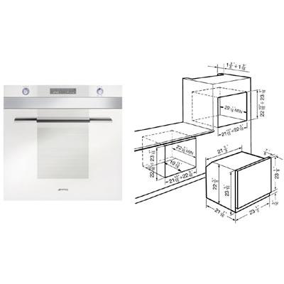 Smeg 24-inch, 2.23 cu. ft. Built-in Single Wall Oven with Convection SCP111BU2 IMAGE 2