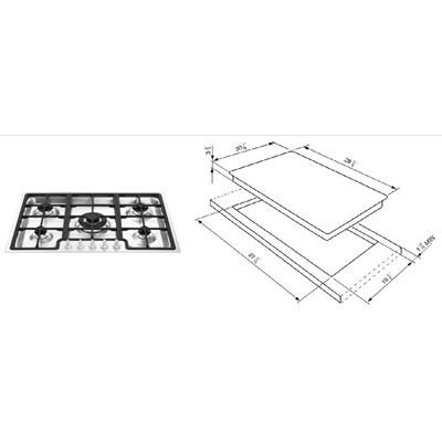 Smeg Cooktops Gas PGF75SCU3 Linear IMAGE 2