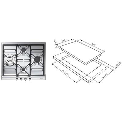 Smeg 24-inch Built-In Gas Cooktop SR60GHU3 IMAGE 2