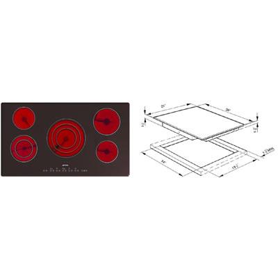 Smeg 36-inch Built-In Electric Cooktop S2951TCU IMAGE 2