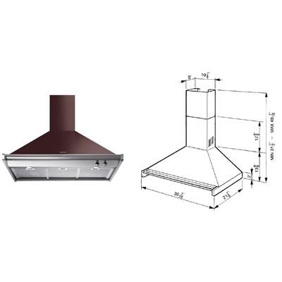 Smeg 36-inch Wall Mount Range Hood KD90RWU IMAGE 2