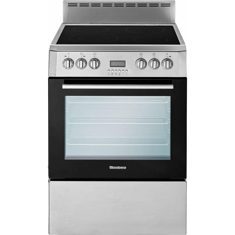 Blomberg 24-inch Freestanding Electric Range with True European Convection BERC 24100 SS IMAGE 1