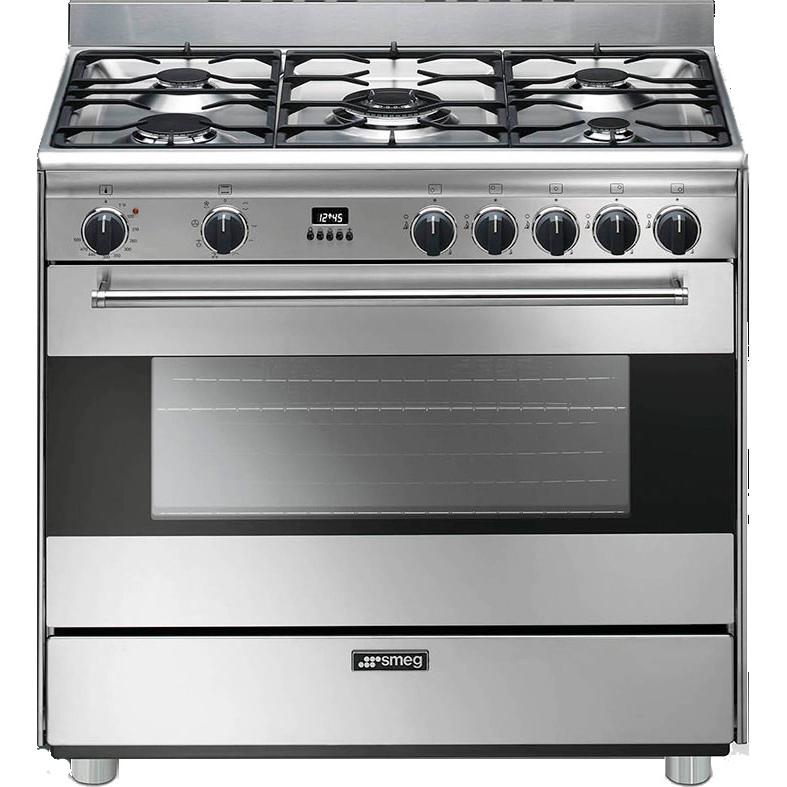 Smeg 36-inch Freestanding Dual-Fuel Range S9GMXU IMAGE 1