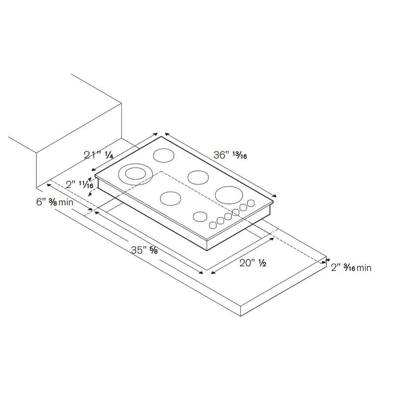 Bertazzoni 36-inch Built-In Gas Cooktop QB36M 5 00 X IMAGE 2