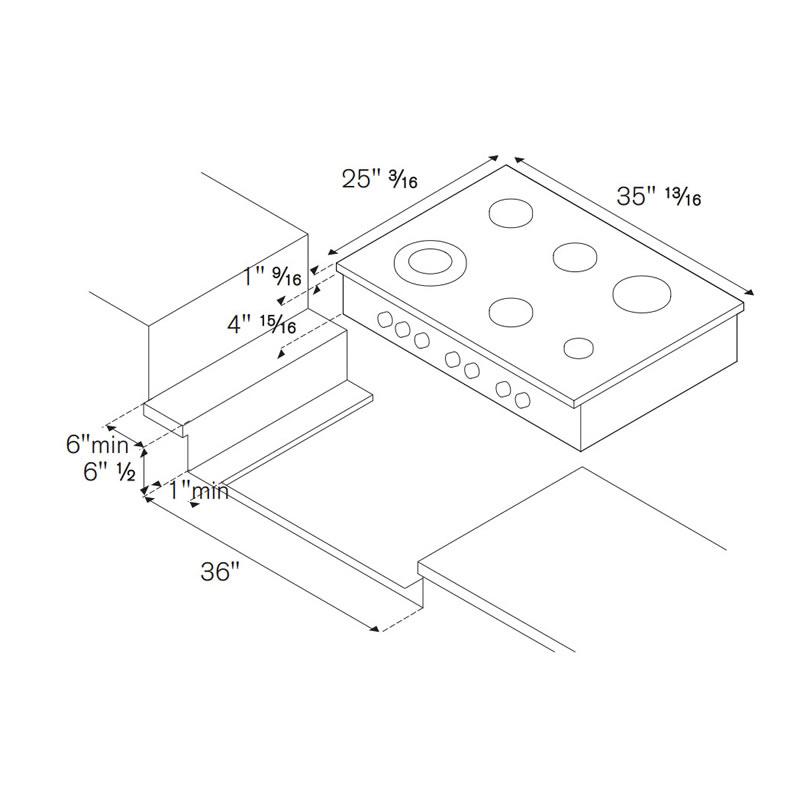 Bertazzoni 36-inch Gas Rangetop CB36M 6 00 X IMAGE 2