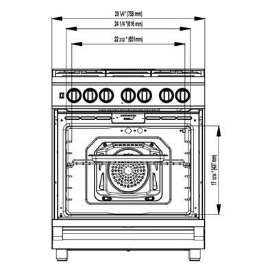 Blomberg 30-inch Freestanding Dual-Fuel Range BDFP 34550 SS IMAGE 3