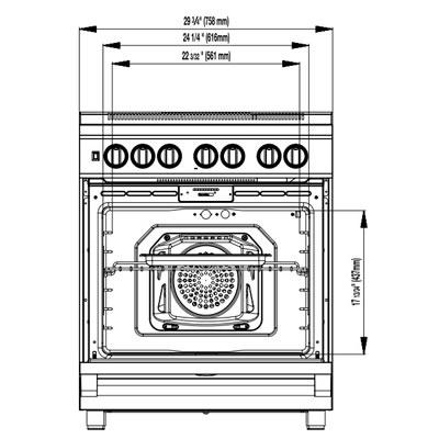 Blomberg 30-inch Freestanding Induction Range BIRP 34450 SS IMAGE 2