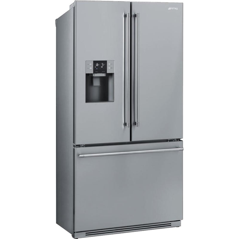 Smeg 36-inch, 26.1 cu. ft. French 3-Door Refrigerator with Ice and Water FTU171X7 IMAGE 1