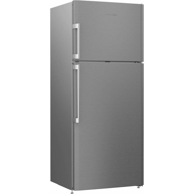 Blomberg 28-inch, 12.6 cu. ft. Top Freezer Refrigerator with Ice Maker BRFT 1522 SS IMAGE 2