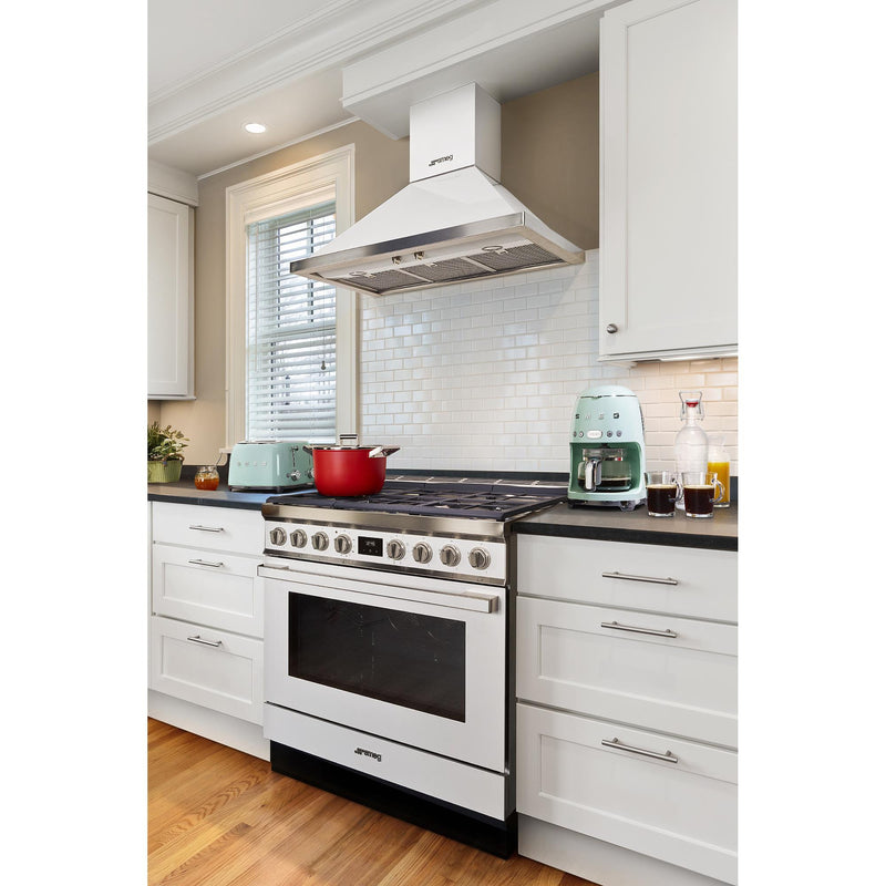 Smeg 36-inch Wall-Mount Range Hood KPF36UWH IMAGE 3