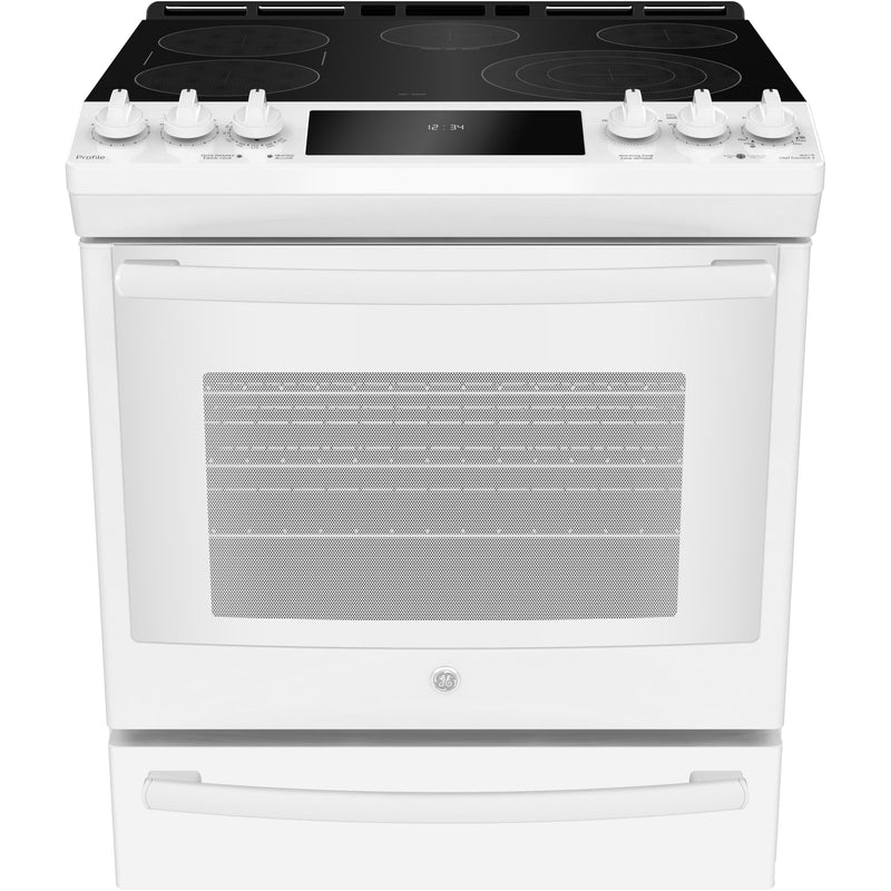 GE Profile 30-inch Slide-In Electric Range PCS940DMWW IMAGE 1