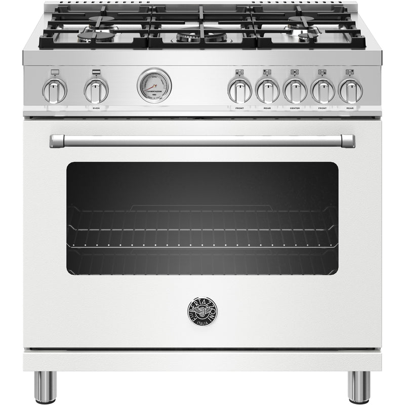 Bertazzoni 36-inch Freestanding Gas Range with Convection MAST365GASBIELP IMAGE 1