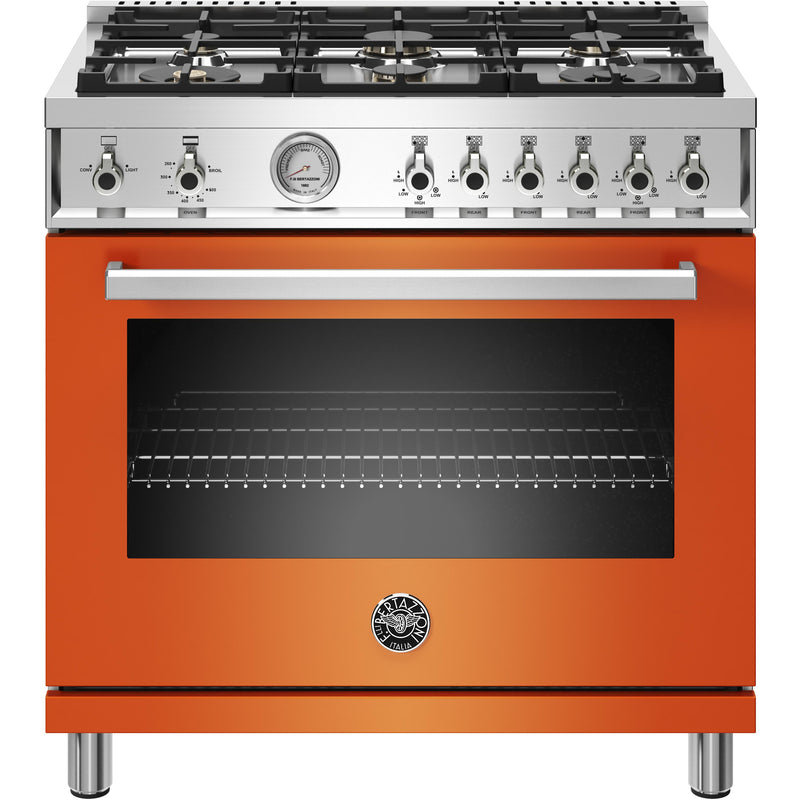 Bertazzoni 36-inch Freestanding Gas Range with Convection PROF366GASART IMAGE 1