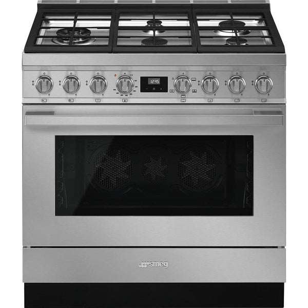 Smeg 36-inch Freestanding Gas Range with Triple Convection CPF36UGGX IMAGE 1