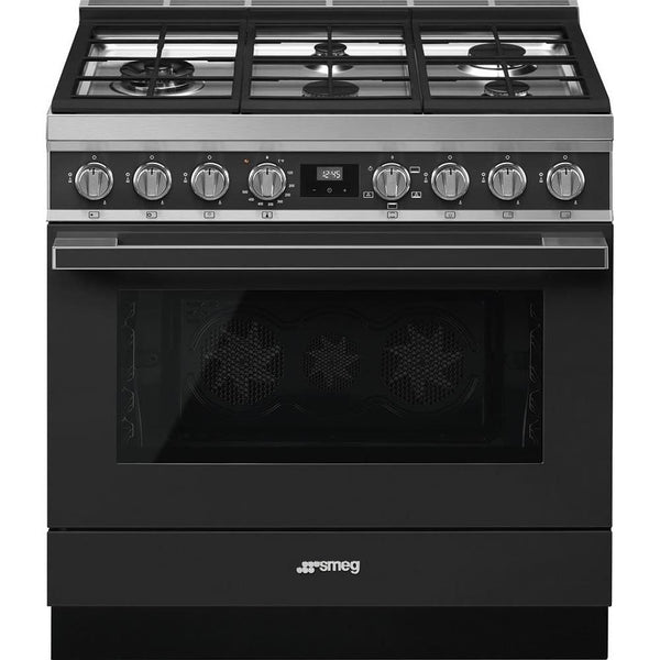 Smeg 36-inch Freestanding Gas Range with Triple Convection CPF36UGGAN IMAGE 1