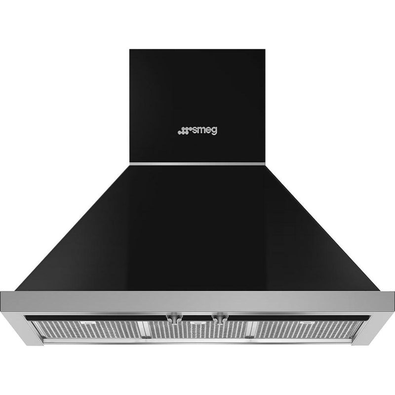 Smeg 30-inch Portofino Aesthetic Wall Mount Range Hood KPF30UBL IMAGE 1