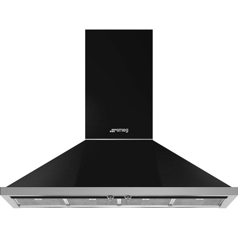 Smeg 48-inch Portofino Aesthetic Wall Mount Range Hood KPF48UBL IMAGE 1