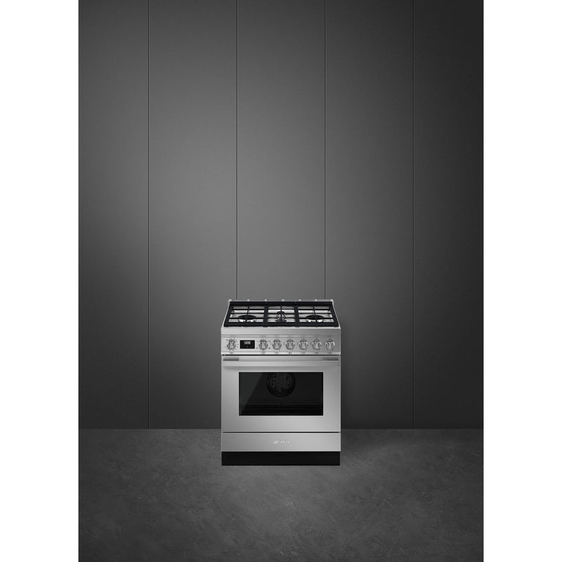 Smeg 30-inch Freestanding Gas Range with CPF30UGGX IMAGE 2