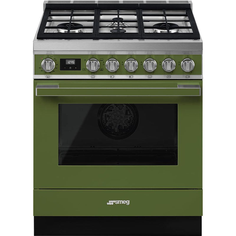 Smeg 30-inch Freestanding Gas Range with CPF30UGGOG IMAGE 1