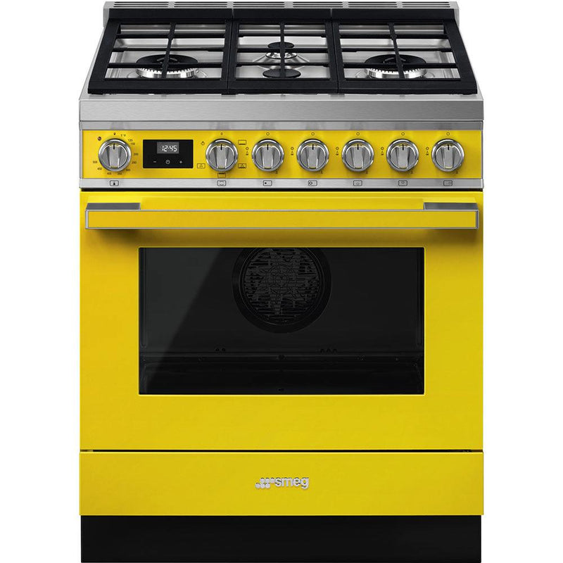 Smeg 30-inch Freestanding Gas Range with CPF30UGGYW IMAGE 1