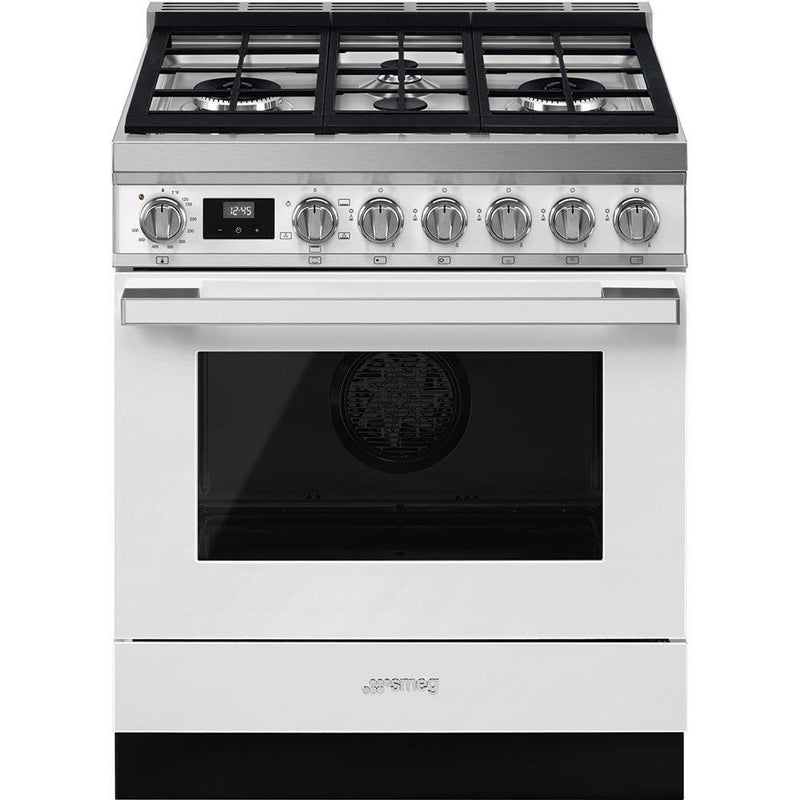 Smeg 30-inch Freestanding Gas Range with CPF30UGGWH IMAGE 1