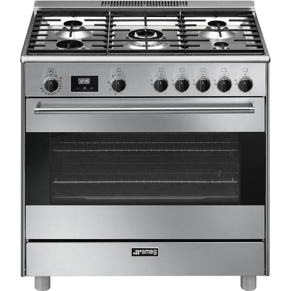 Smeg 36-inch Freestanding Dual-Fuel Range with Convection S9GMXU9 IMAGE 1