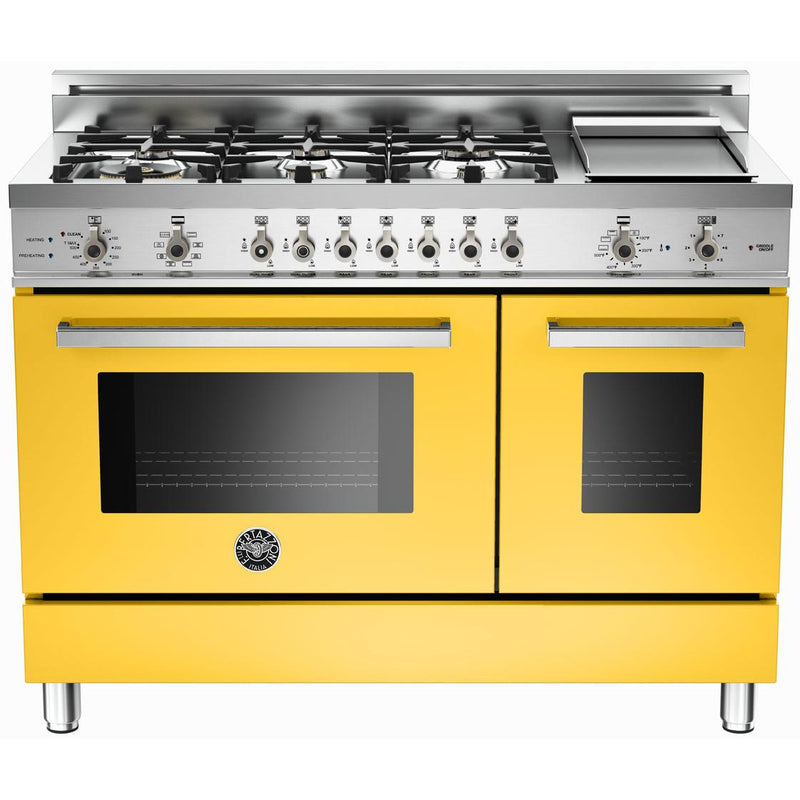 Bertazzoni 48-inch Freestanding Dual-Fuel Range Convection Technology PRO48 6G DFS GI IMAGE 1