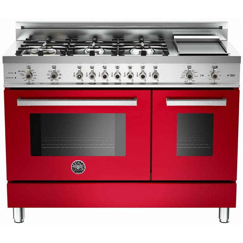 Bertazzoni 48-inch Freestanding Dual-Fuel Range Convection Technology PRO48 6G DFS RO IMAGE 1