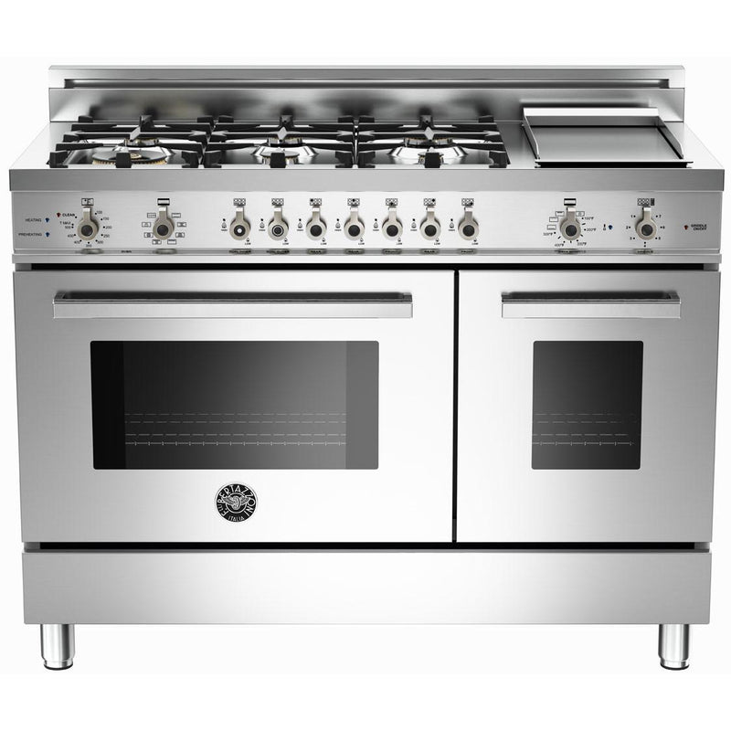 Bertazzoni 48-inch Freestanding Dual-Fuel Range Convection Technology PRO48 6G DFS X IMAGE 1