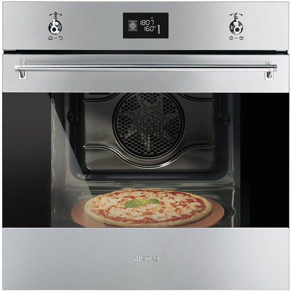 Smeg 24-inch Built-in Pizza Oven with Vapor Clean System SF6390XPZE IMAGE 1