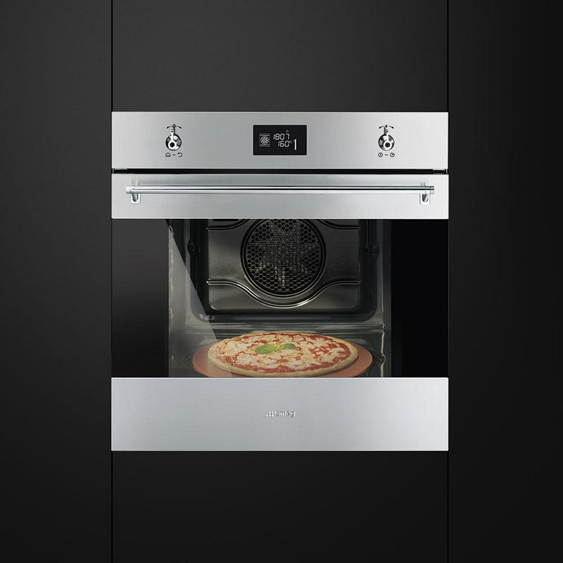 Smeg 24-inch Built-in Pizza Oven with Vapor Clean System SF6390XPZE IMAGE 2