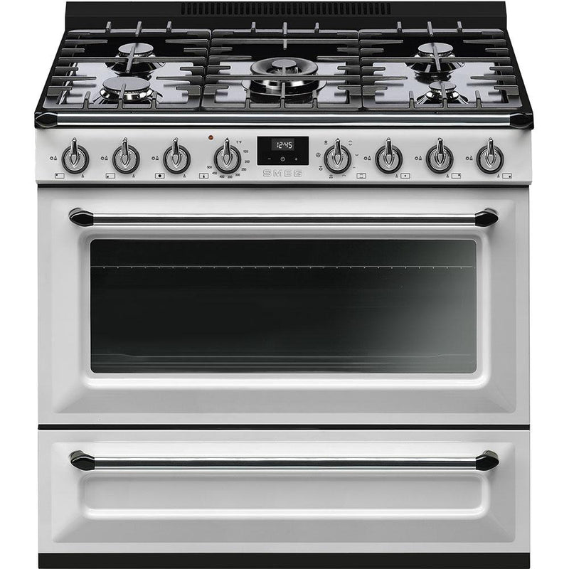 Smeg 36-inch Freestanding Gas Range TRU36GMWH IMAGE 1