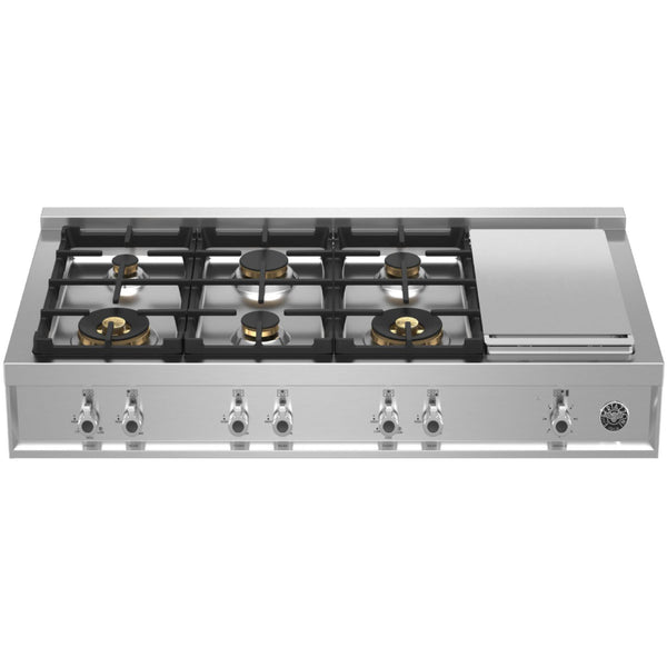 Bertazzoni 48-inch Built-in Dual Fuel Built-in Rangetop with Electric Griddle PROF486GRTBXTB BUILDER IMAGE 1