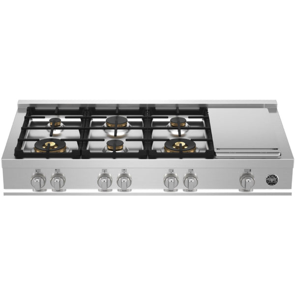 Bertazzoni 48-inch Built-in Duel-Fuel Rangetop with Electric Griddle MAST486GRTBXTB BUILDER IMAGE 1