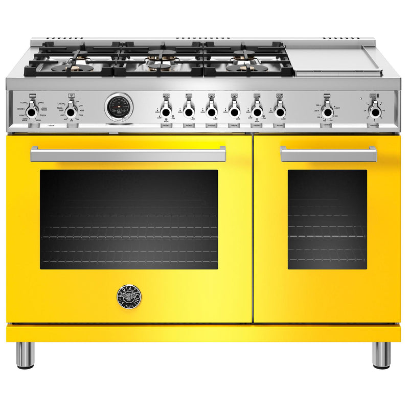 Bertazzoni 48-inch Freestanding Dual-Fuel Range with Convection PROF486GDFSGITB BUILDER IMAGE 1