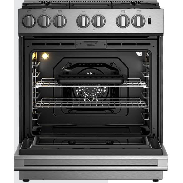 Blomberg 30-inch slide-in Dual Fuel Range with Convection Technology BDF30522SS IMAGE 2