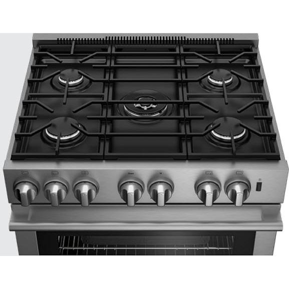 Blomberg 30-inch slide-in Dual Fuel Range with Convection Technology BDF30522SS IMAGE 3