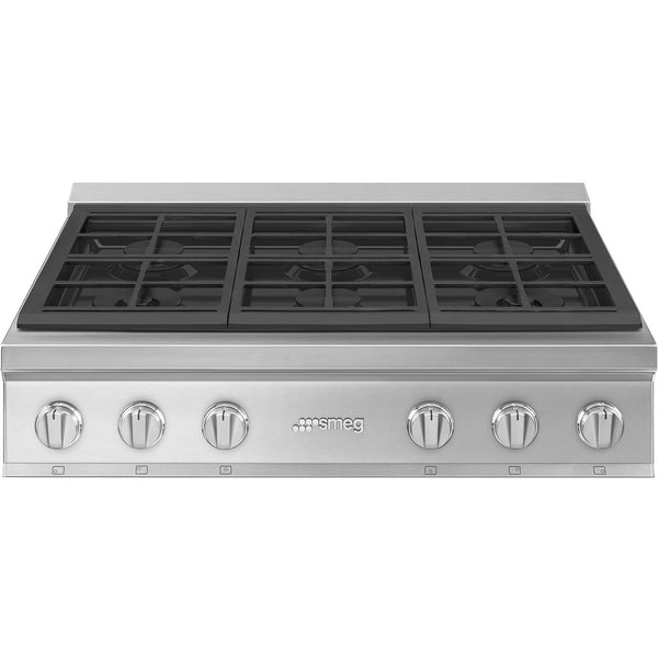 Smeg 36" Portofino Gas Rangetop RTU366X IMAGE 1