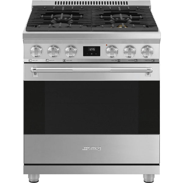 Smeg 30-inch Freestanding Gas Range with Convection Technology SPR30UGGX IMAGE 1