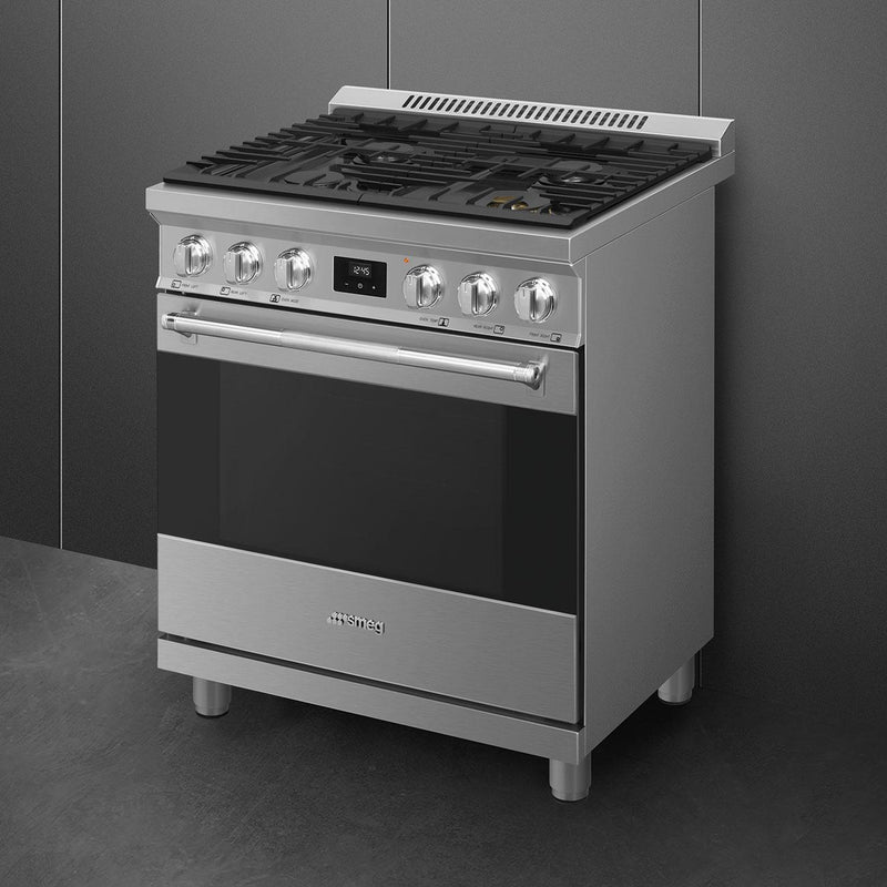 Smeg 30-inch Freestanding Gas Range with Convection Technology SPR30UGGX IMAGE 3