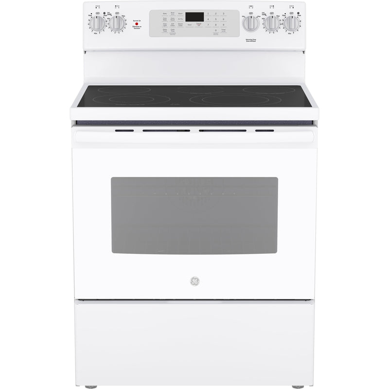 GE 30-inch Freestanding Electric Range with Convection Technology JCB840DVWW IMAGE 1