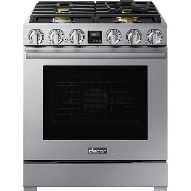 Dacor 30-inch Freestanding Gas Range with Convection Technology DOP30T840GS/DA IMAGE 2