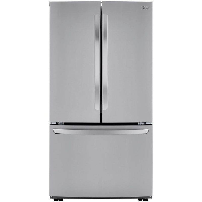 LG 36-inch, 23.0 cu. ft. French 3-Door Refrigerator with Smart Diagnosis LRFCC23D6S IMAGE 1