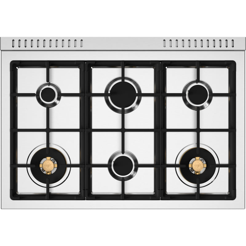 Bertazzoni 36-inch Freestanding Dual Fuel Range HER366BCFEPAVT IMAGE 3