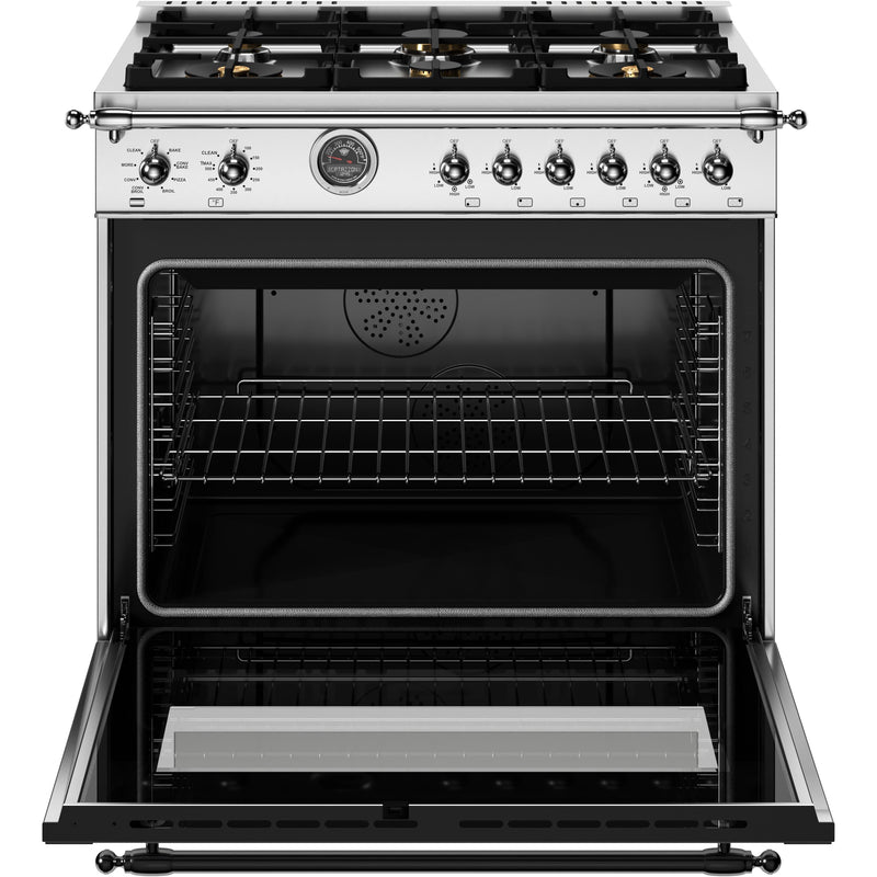 Bertazzoni 36-inch Freestanding Dual Fuel Range HER366BCFEPXT IMAGE 2