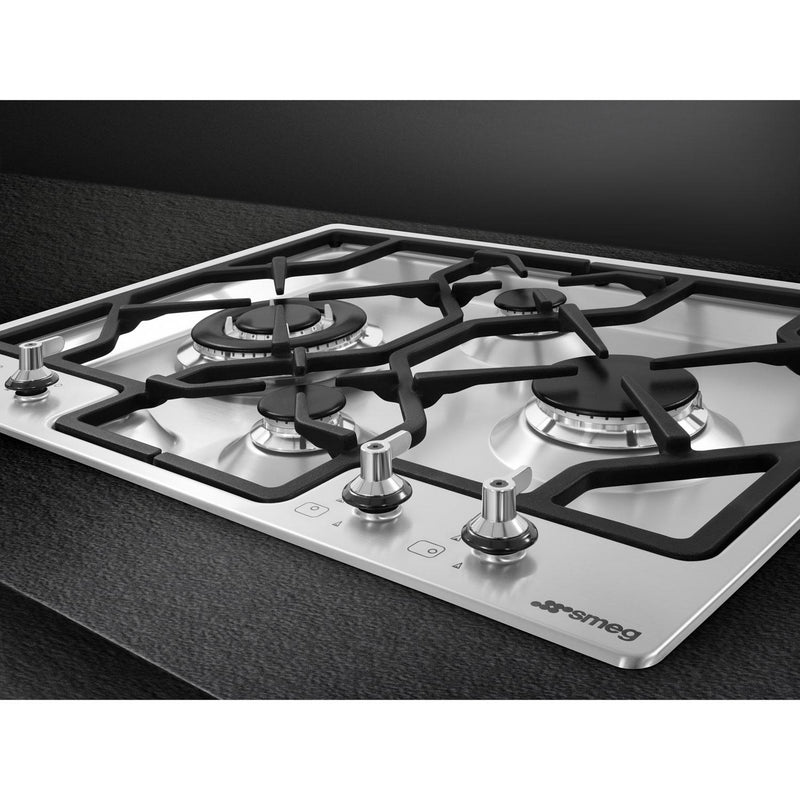 Smeg 24-inch Classic 4-Burner Gas Cooktop PGFU24X IMAGE 2